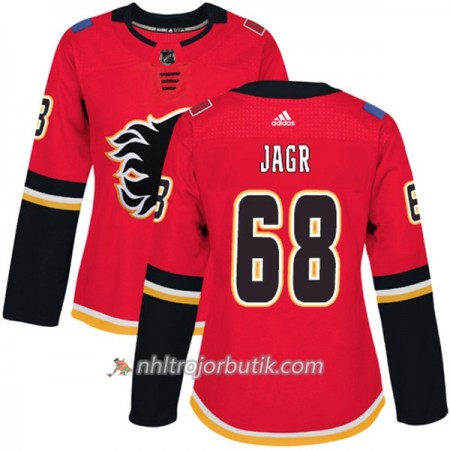 Dame Ishockey Calgary Flames Tröja Jaromir Jagr 68 Adidas 2017-2018 Röd Authentic